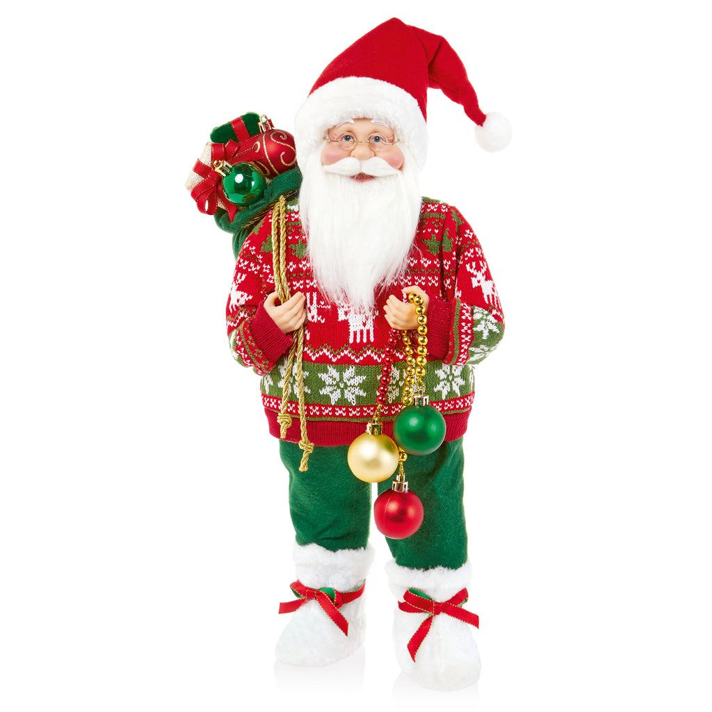 50cm Santa with Baubles