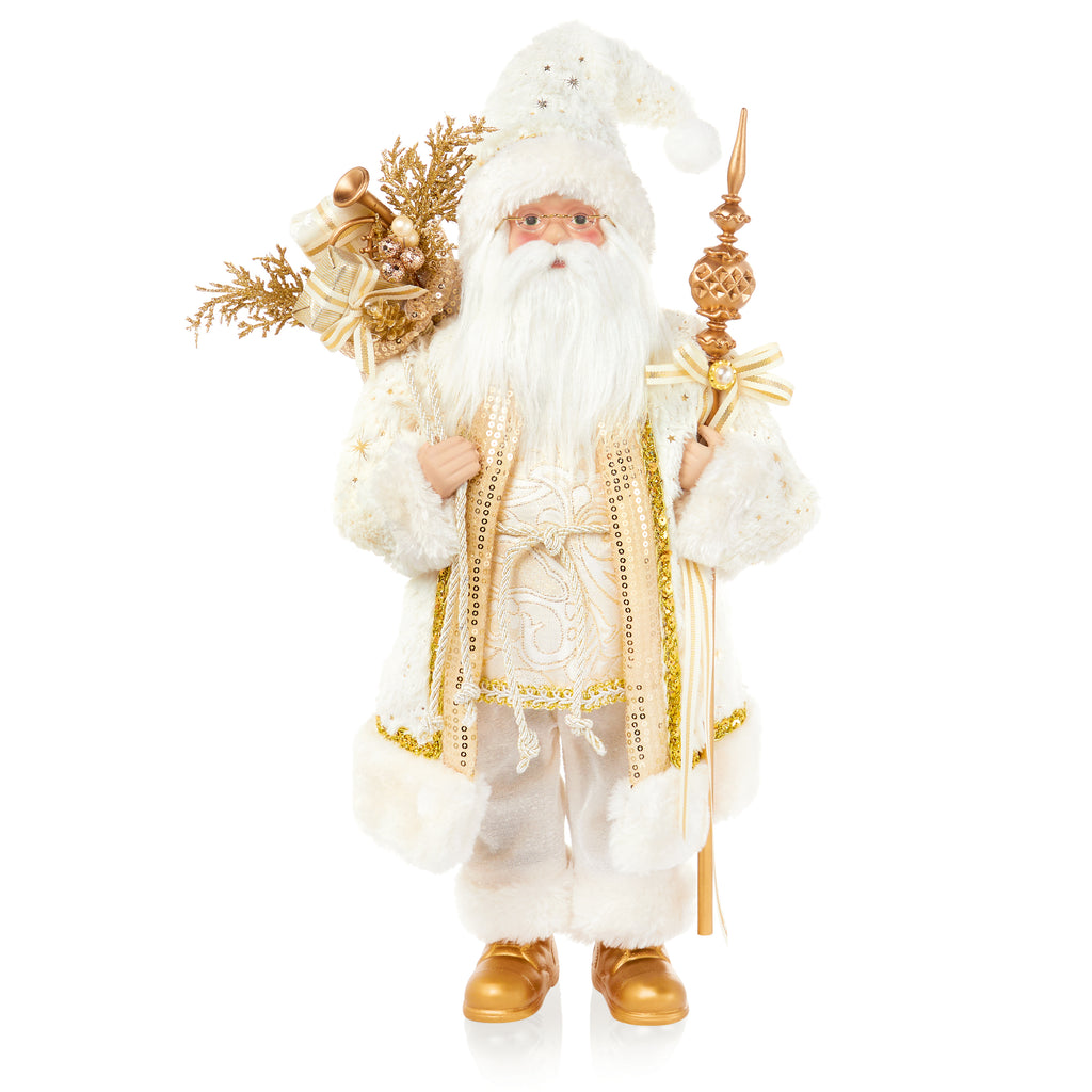 50cm Ivory-Gold Santa