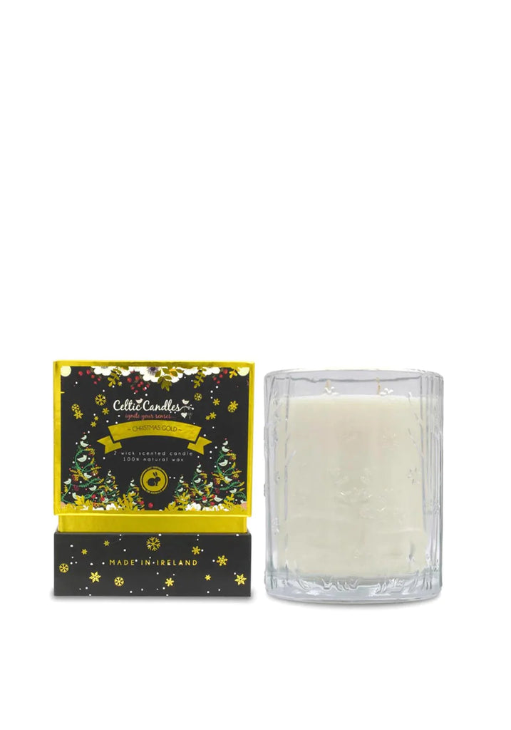 DOUBLE WICK CHRISTMAS GOLD  - Celtic Candles