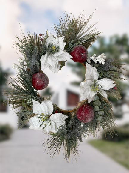 50cm - White Poinsettia