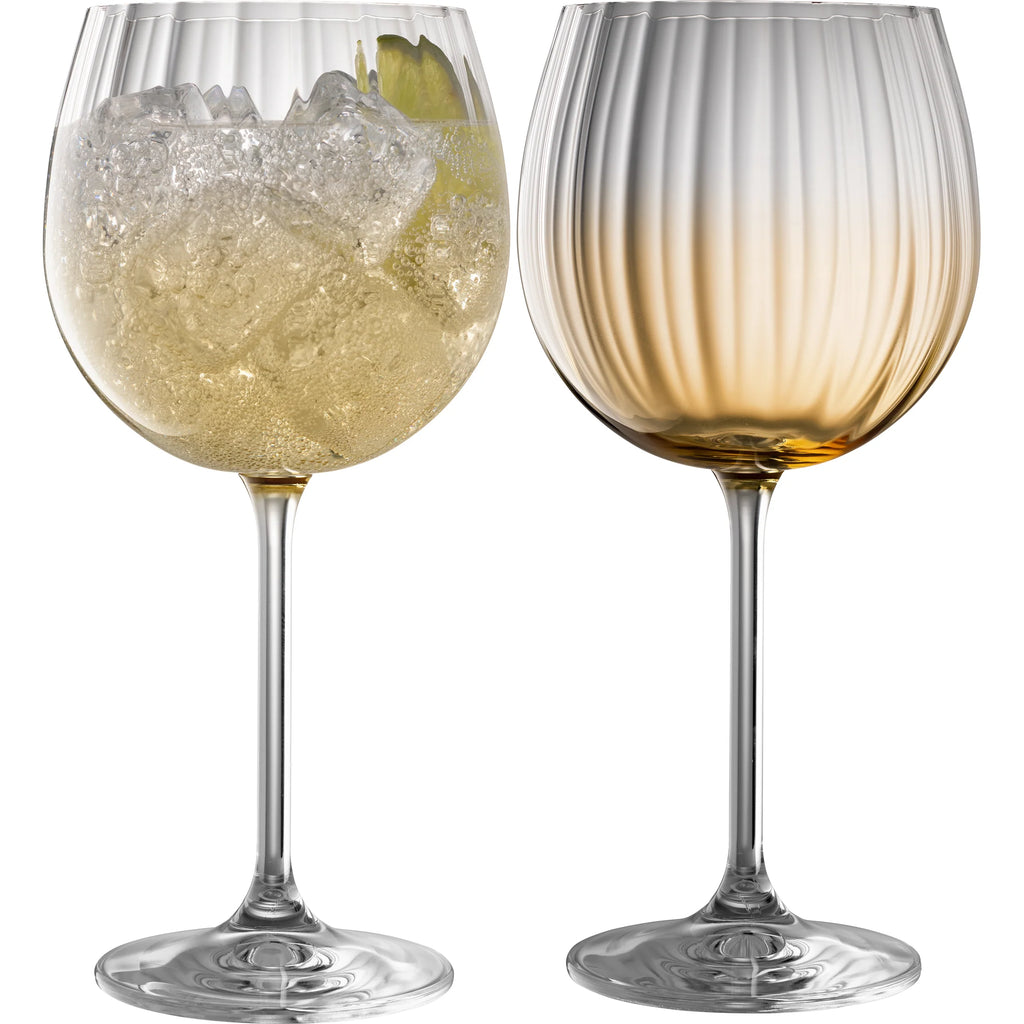 ERNE GIN & TONIC GLASS PAIR AMBER