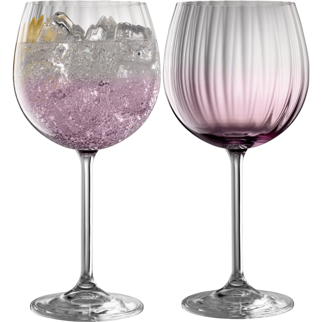 ERNE GIN AND TONIC GLASS PAIR AMETHYST