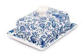 Butter Dish - Blue Bird